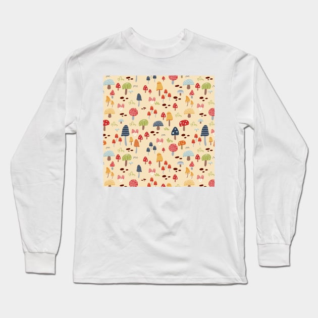 Mushrooms Long Sleeve T-Shirt by KathrinLegg